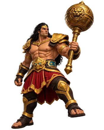 Bheema with his lion-headed mace